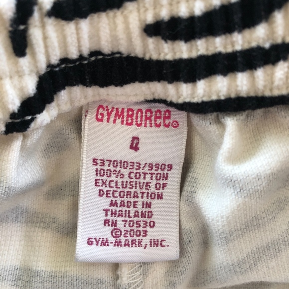Gymboree Sz 4 Black White Zebra Print Cotton Skort - Picture 7 of 7